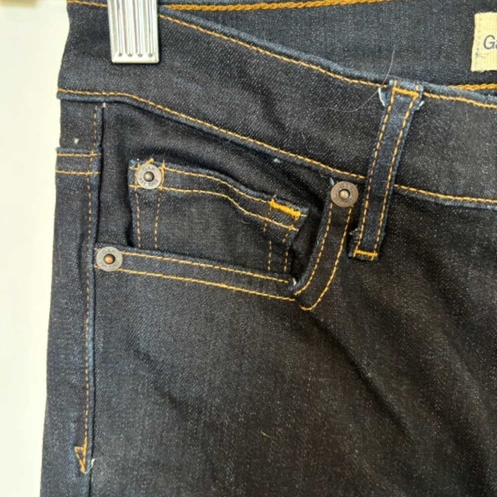 GAP True Skinny High Rise Jeans Size 27R Dark Wash NWOT - Picture 7 of 8